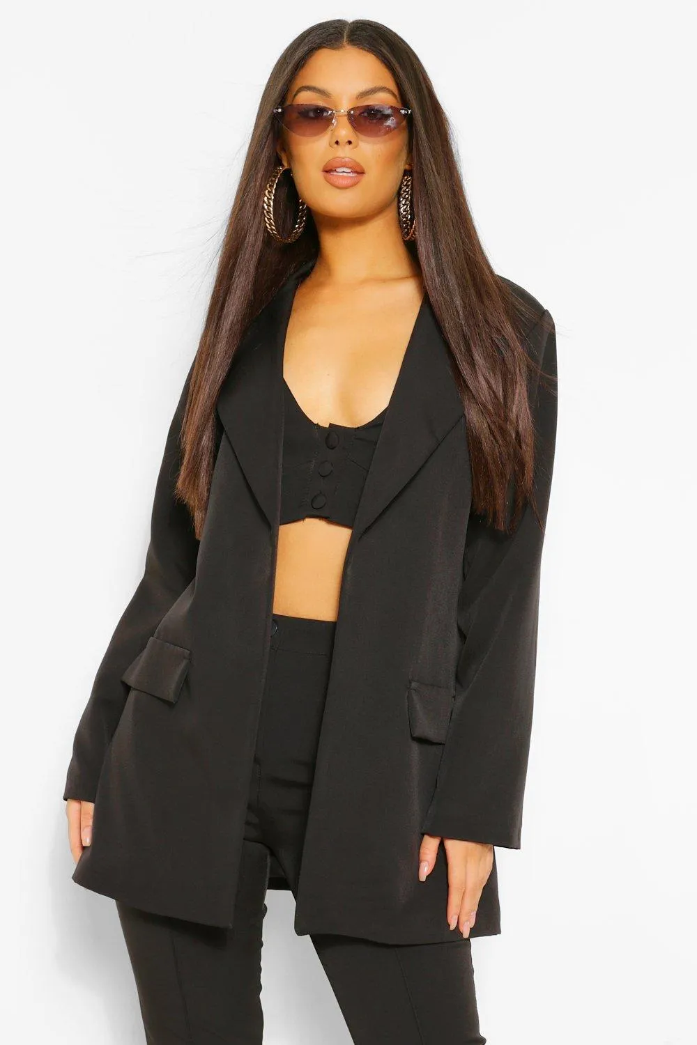 Tailored Oversized Longline Blazer