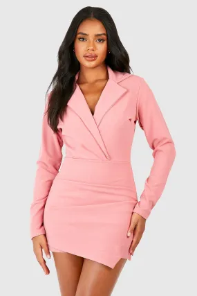 Tailored Wrap Detail Fitted Blazer Romper