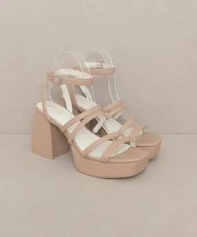 Talia Solid Color Strappy High Heel Platform Sandals