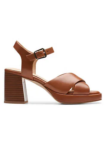 Tan Leather Ritzy75 Rae Sandals by Clarks | Look Again