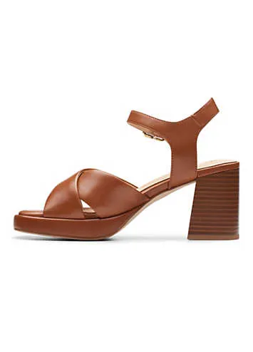 Tan Leather Ritzy75 Rae Sandals by Clarks | Look Again