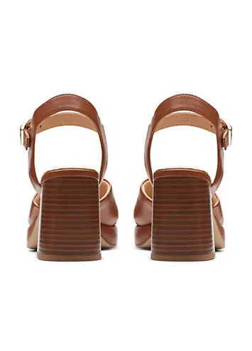 Tan Leather Ritzy75 Rae Sandals by Clarks | Look Again