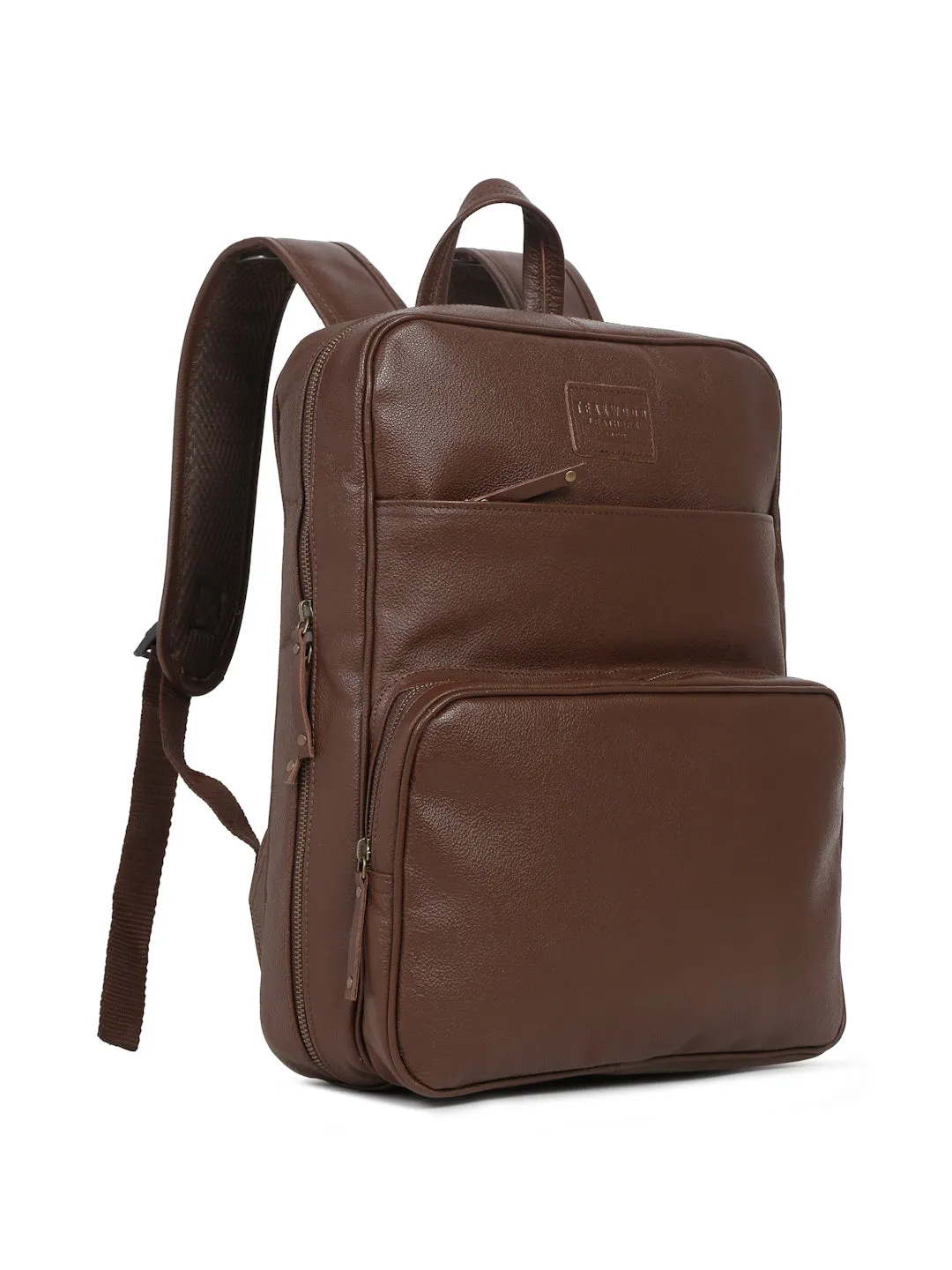 Teakwood Leather Mens's Brown solid Backpack