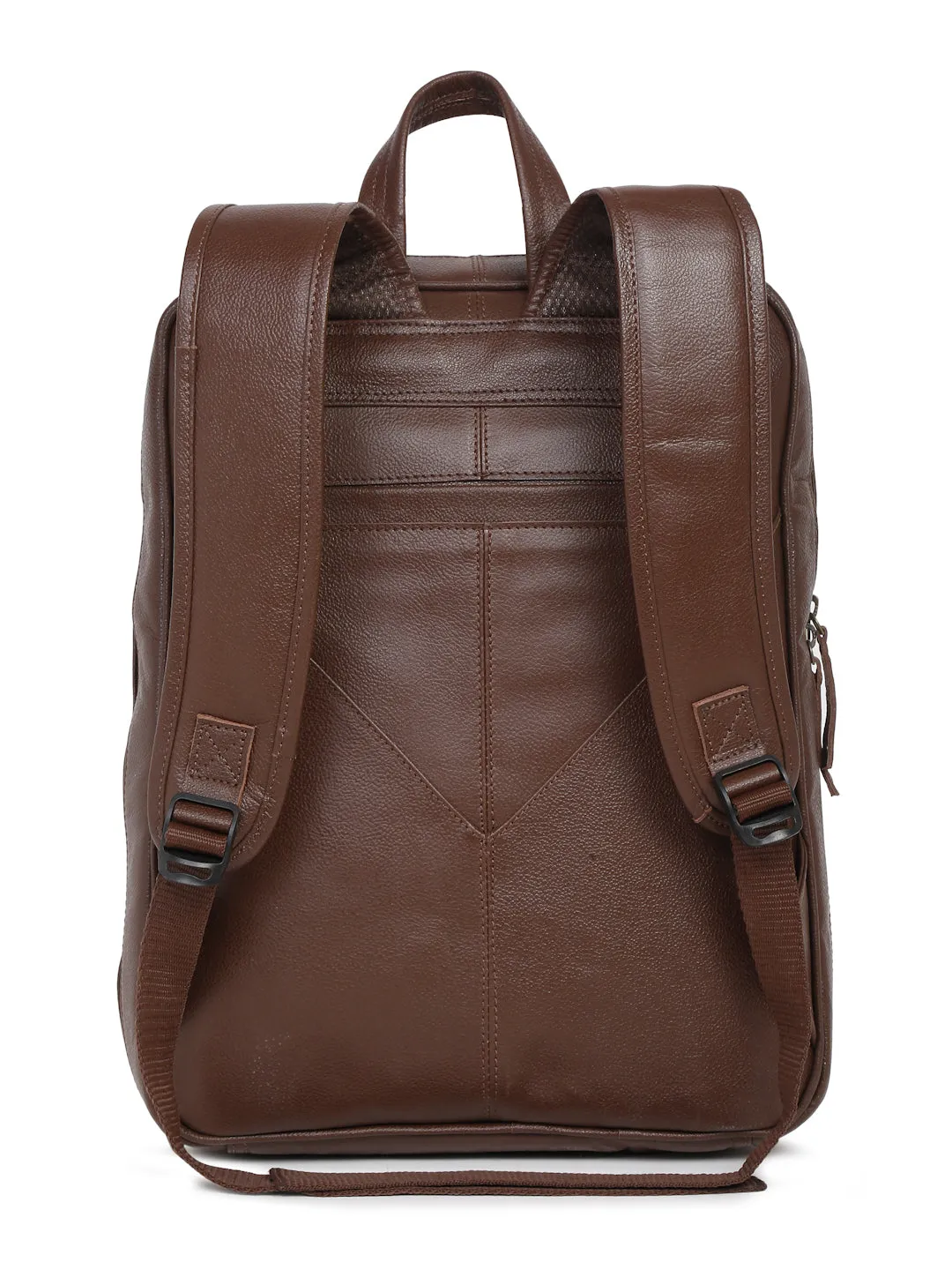 Teakwood Leather Mens's Brown solid Backpack