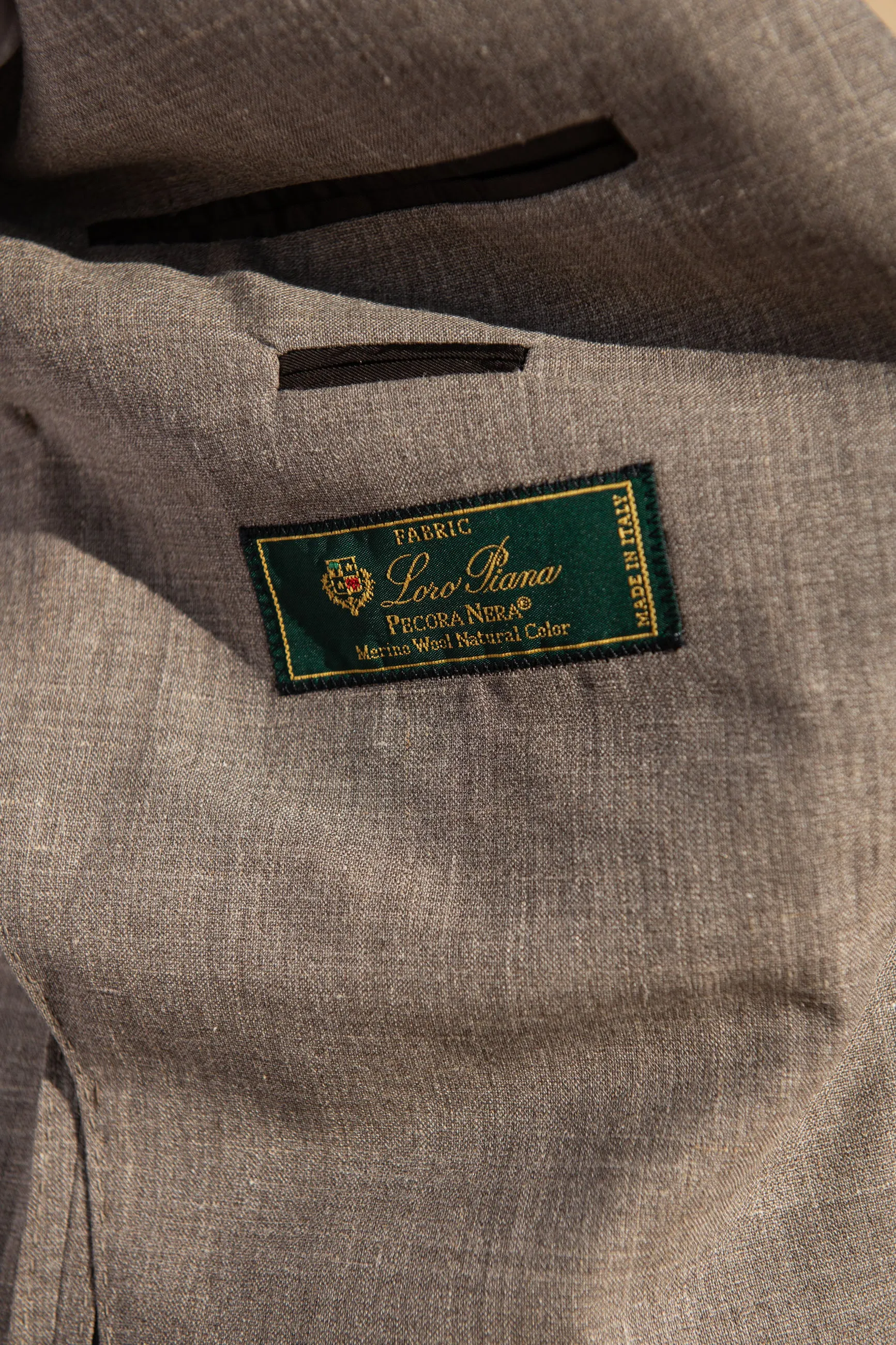 Tobacco suit in Loro Piana wool silk and linen - Made in Italy