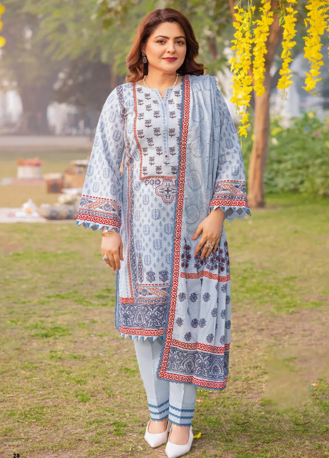 Tribute To Mothers By Gul Ahmed Printed Lawn Unstitched 3 Piece Suit - GA24ML CL-42138 A