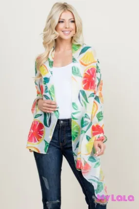 Tropical Fruit Scarf (White)