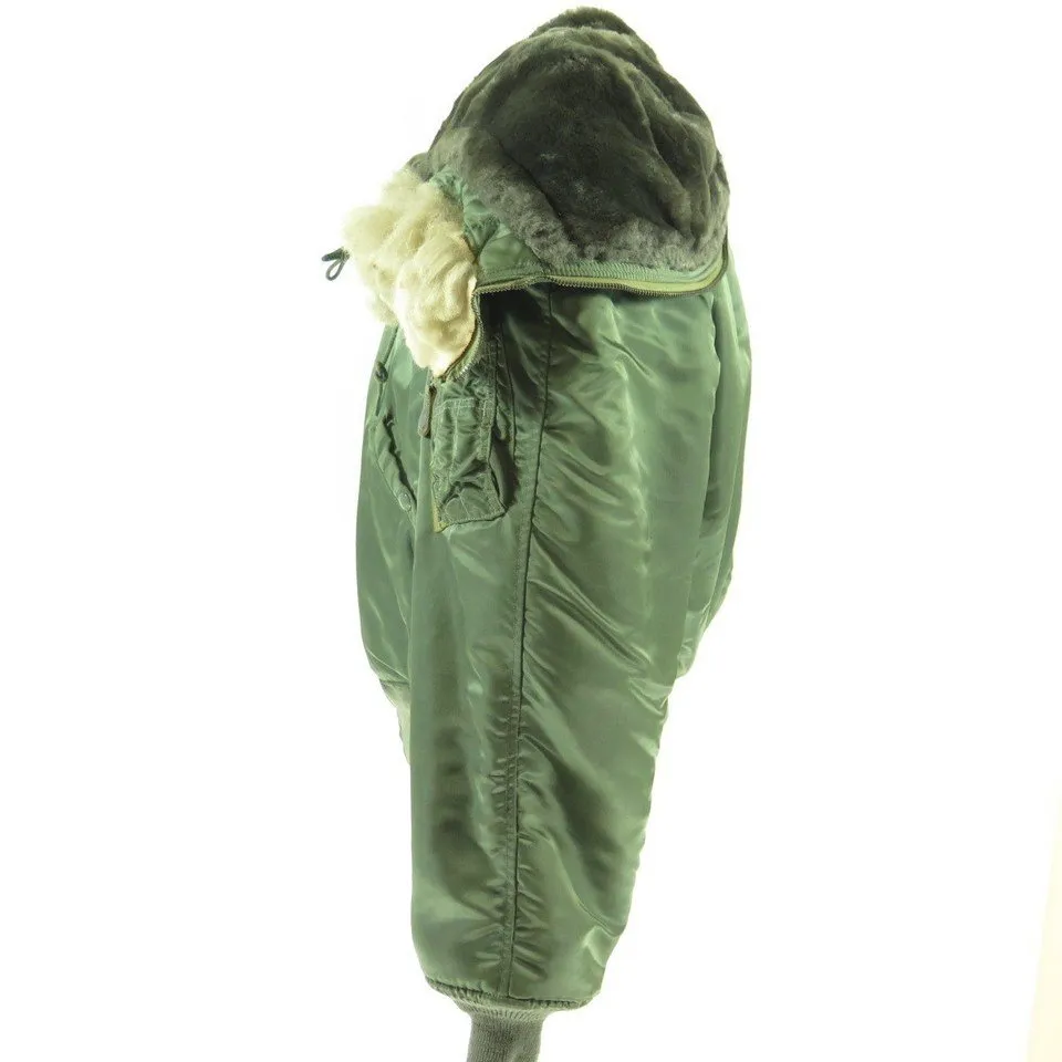 Vintage 70s N-2B Parka Mens XL Military Sage Green Snorkel Jacket Vietnam Era