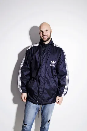 Vintage ADIDAS sport parka for men in dark blue