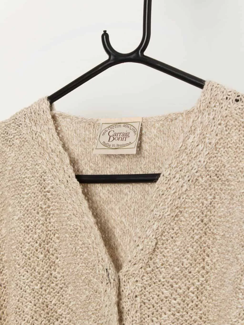 Vintage Carraig Donn cotton linen cardigan – Large