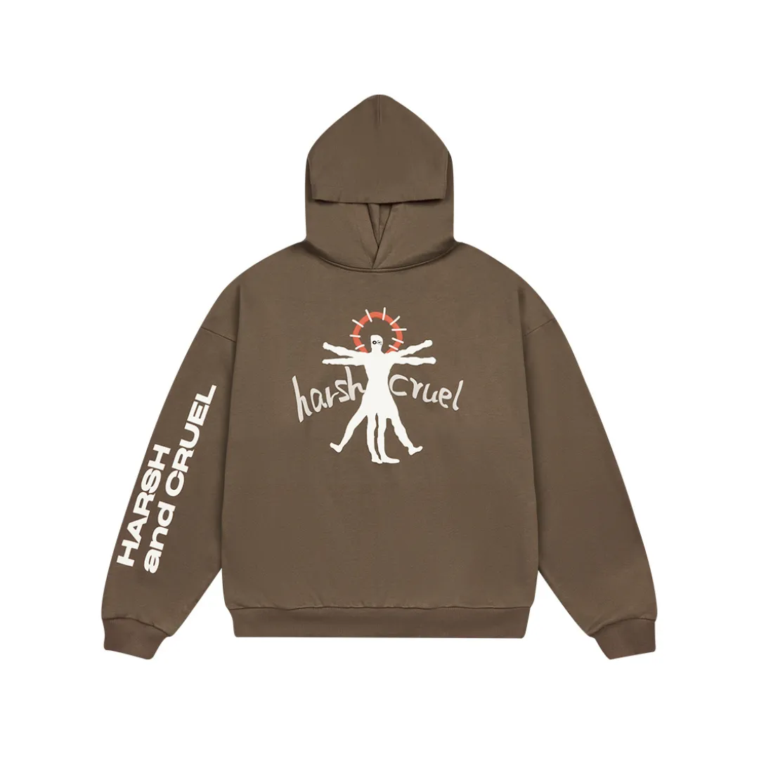 Vitruvian Man Printed Hoodie