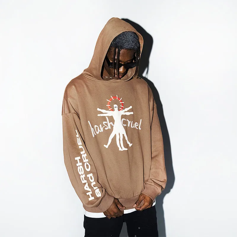 Vitruvian Man Printed Hoodie