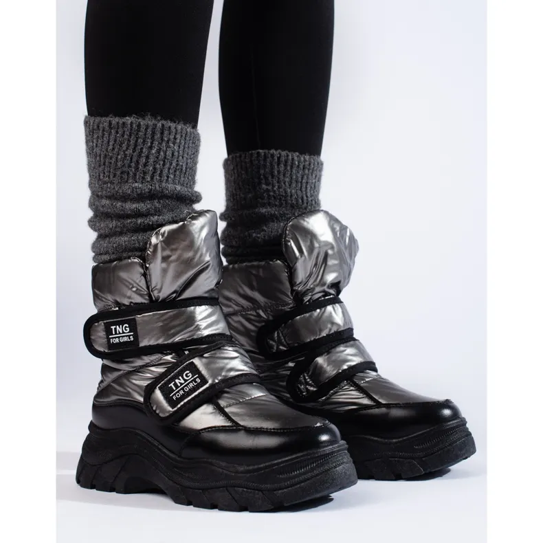 W. Potocki Warm women's snow boots from Potocki grey