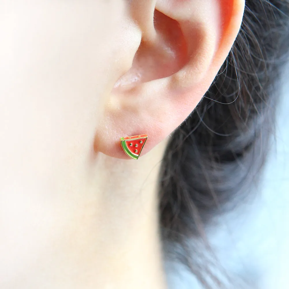 Watermelon Cute Fruits Studs Earrings