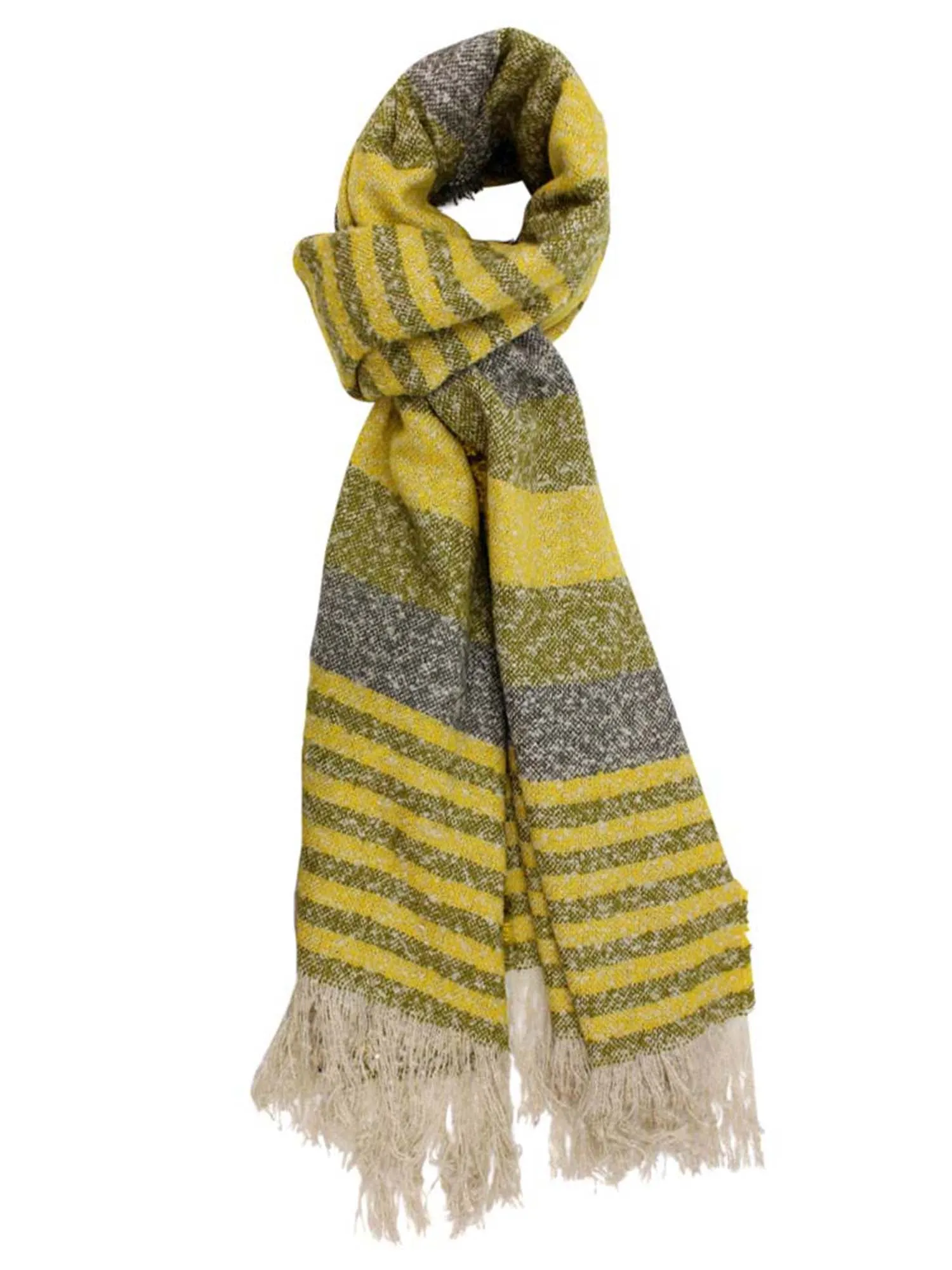 Winter Mix Knit Oblong Scarf Wrap