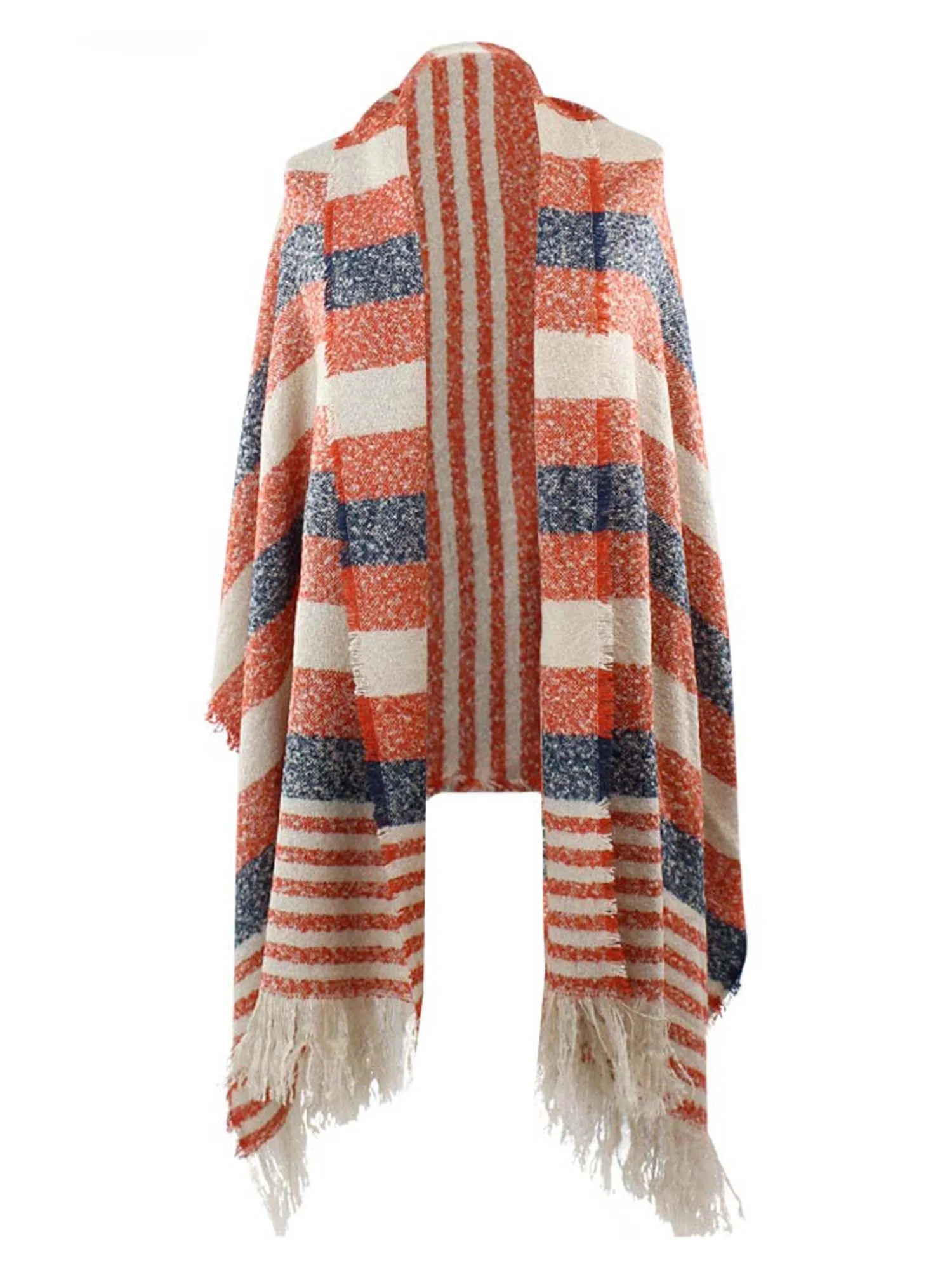 Winter Mix Knit Oblong Scarf Wrap