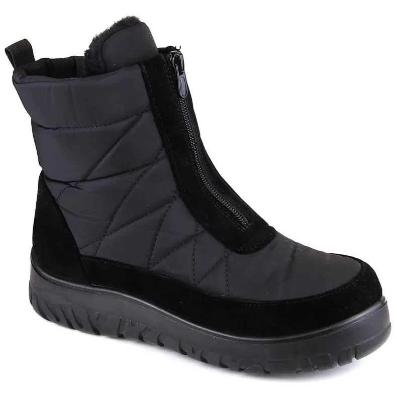 Women's insulated black zippered snow boots T.Sokolski Z23-348