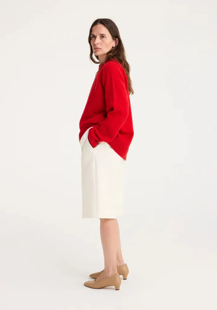 WOOL CASHMERE SWEATER BRIGHT RED - ROHE