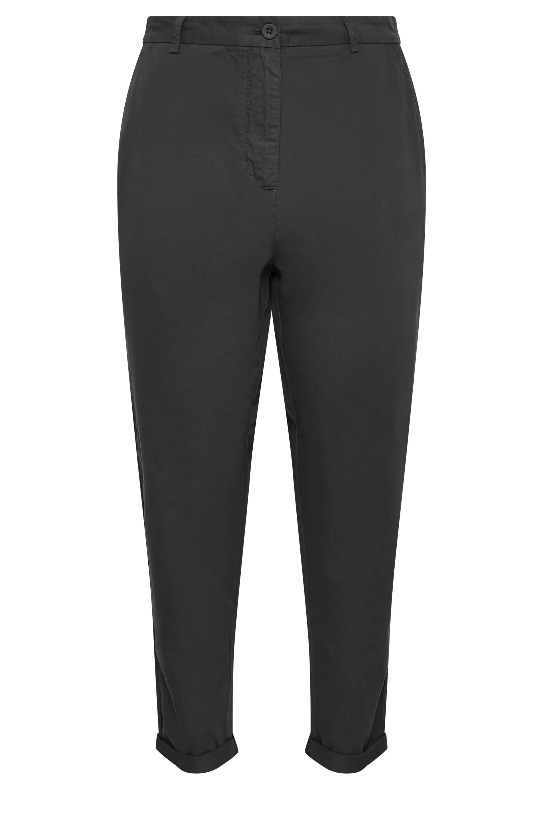 YOURS Curve Black Straight Leg Chino Trousers