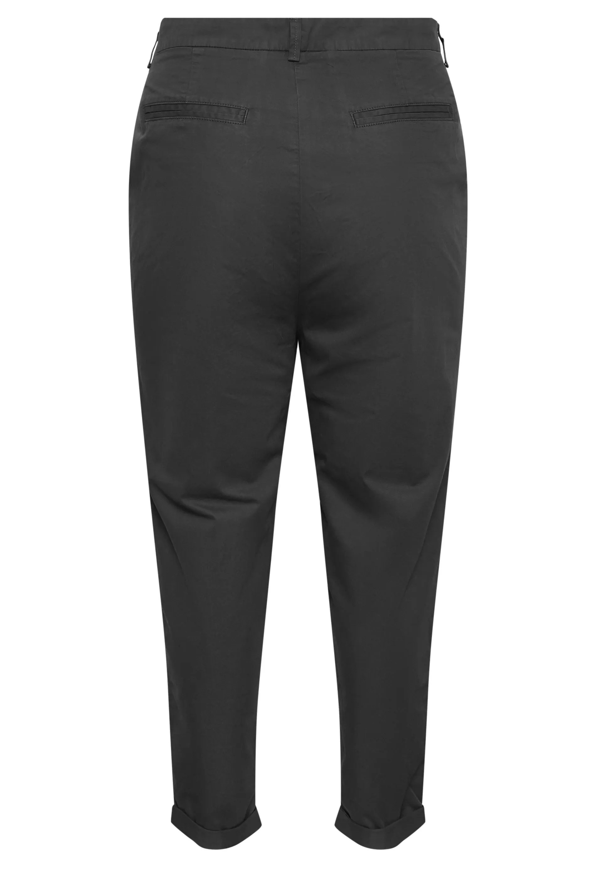 YOURS Curve Black Straight Leg Chino Trousers