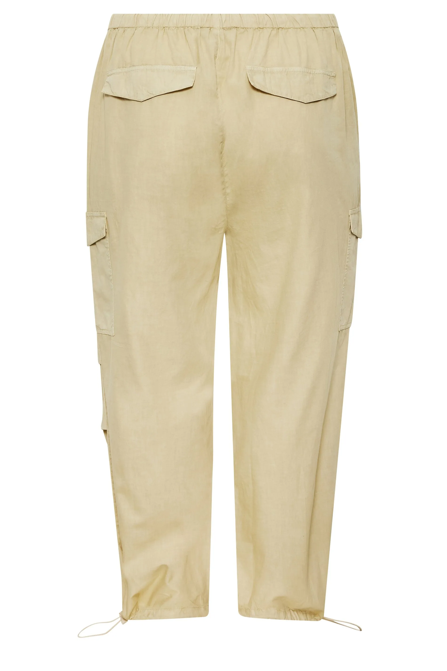 YOURS Curve Stone Brown Cargo Parachute Trousers