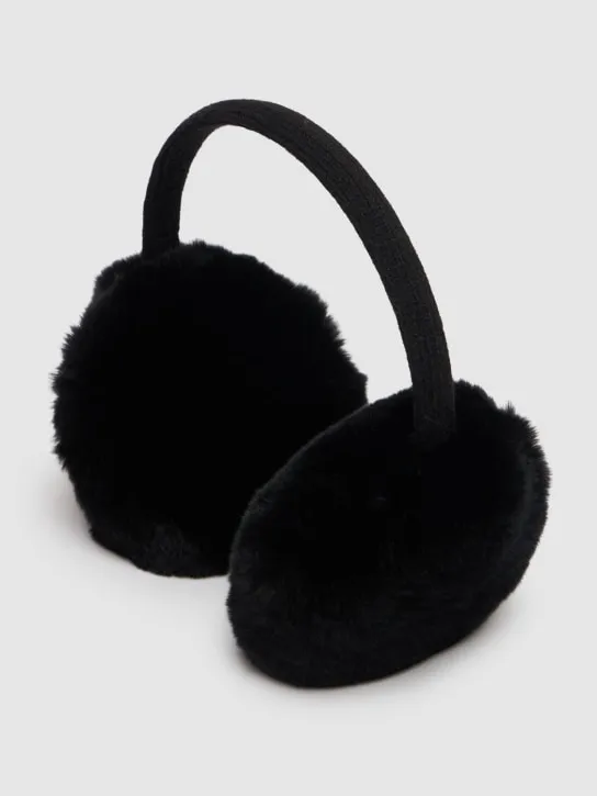 Yves Salomon Enfant   Wool & cashmere earmuffs w/ fur 