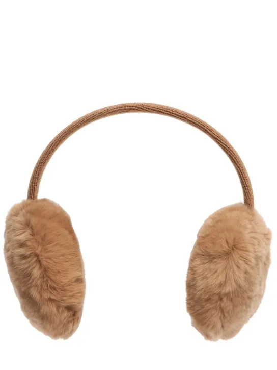 Yves Salomon Enfant   Wool & cashmere earmuffs w/ fur 