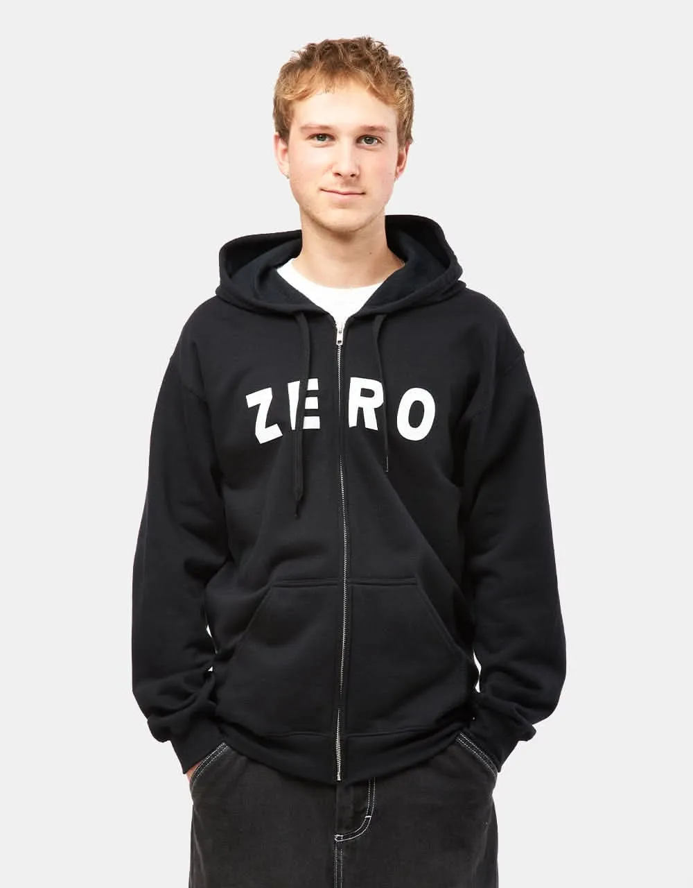 Zero Army Zip Hoodie - Black/White