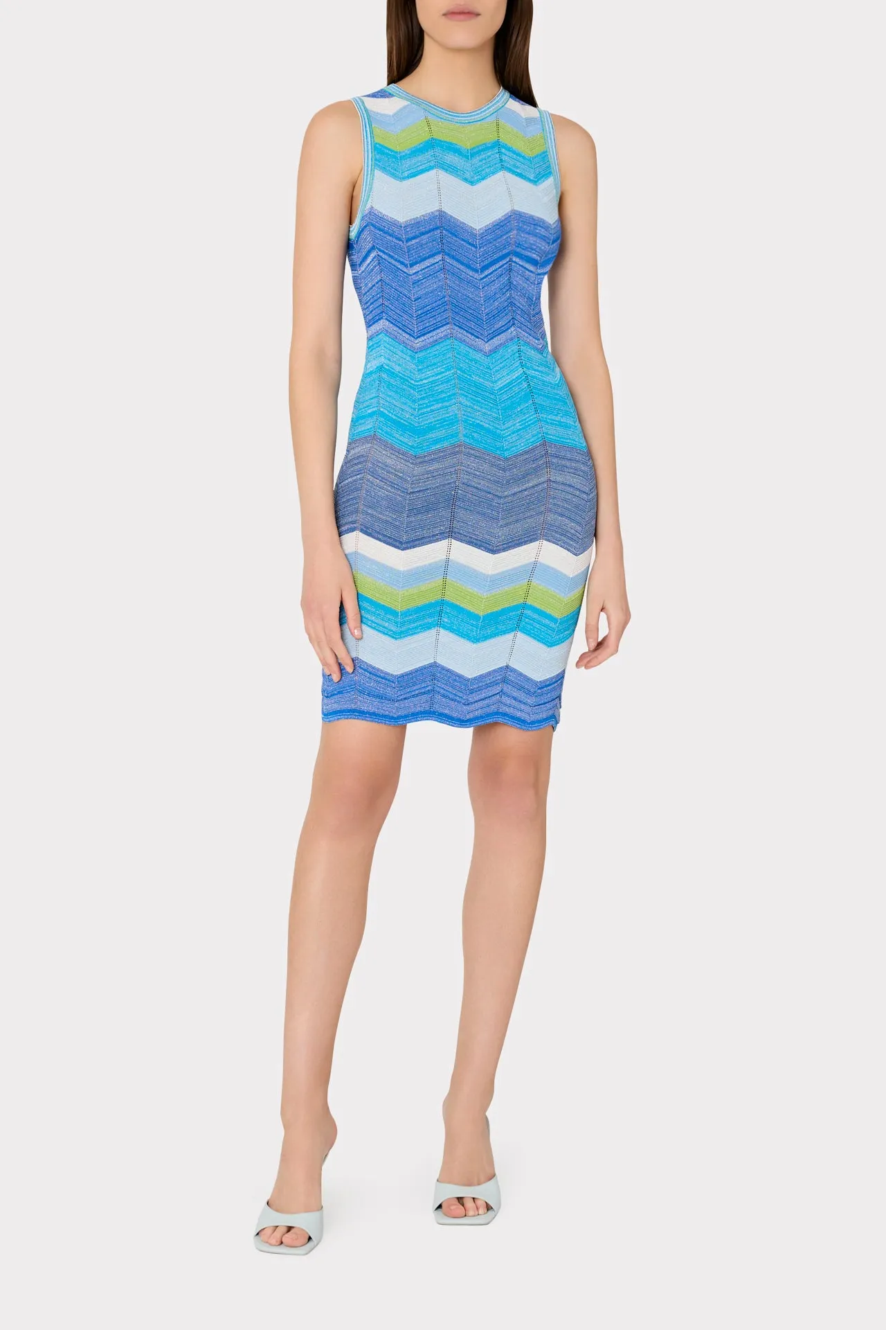 Zig Zag Knit Mini Dress